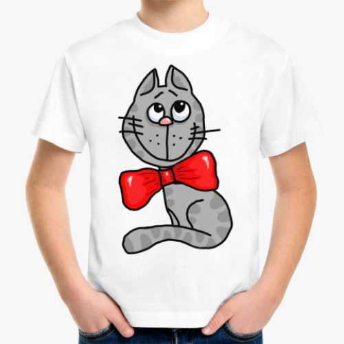 Детская футболка с принтом Мой кот!
