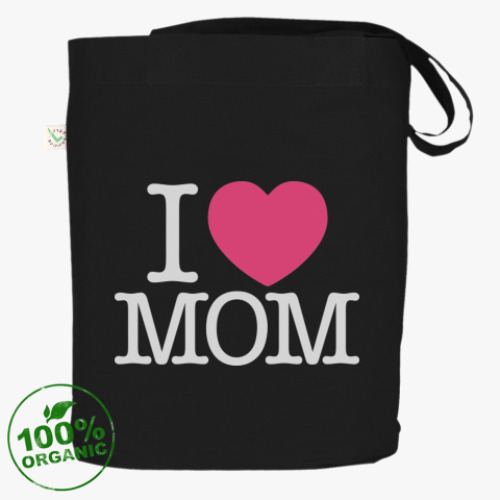 Сумка шоппер с принтом I love mom