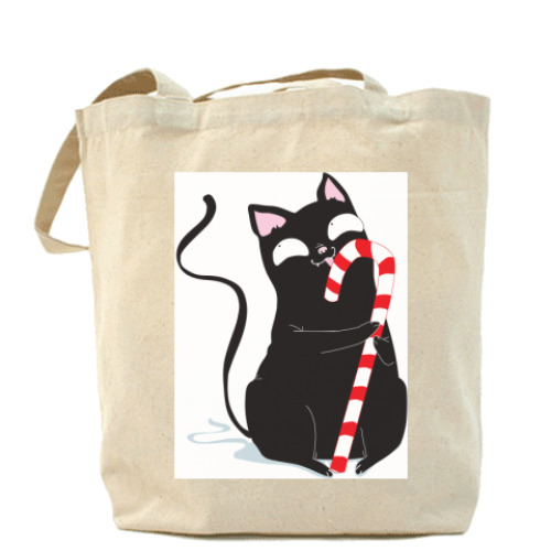 Сумка шоппер Кот и конфета