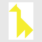 Постер 40 х 60 см Жираф танграм