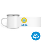 Кружка металлическая белая (круговая запечатка)