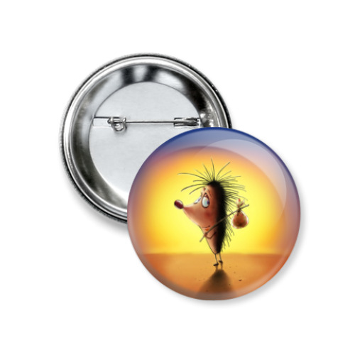 Значок 37мм ёжик