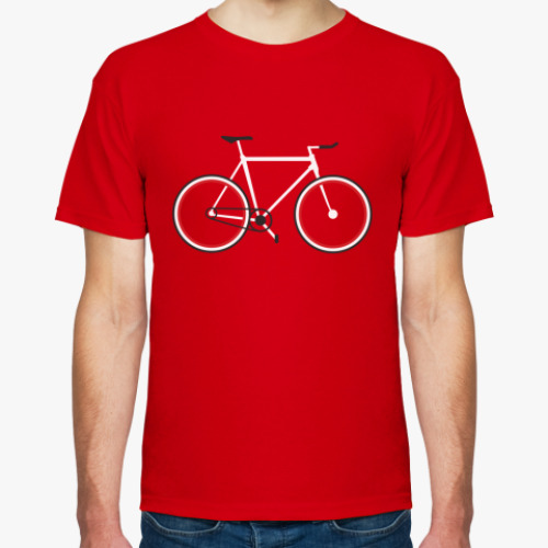 Футболка с принтом Велосипед фикс (fixie)