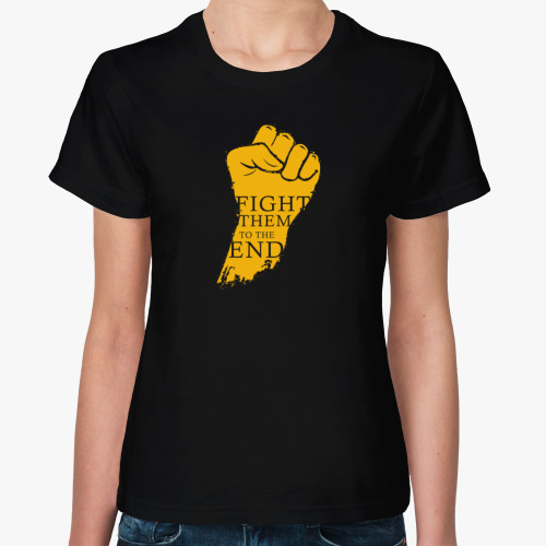 Женская футболка символ борьбы