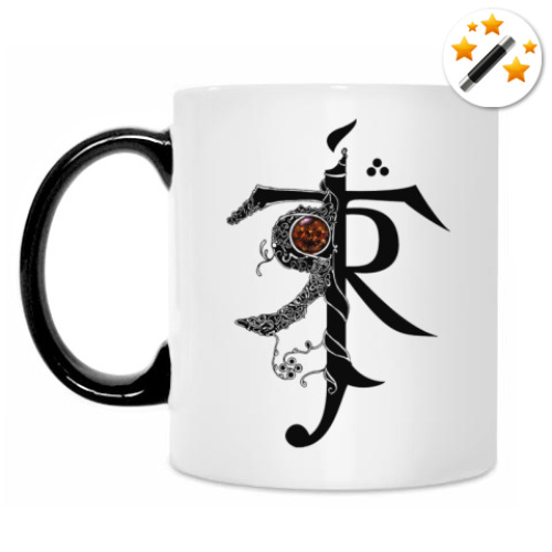 Кружка-хамелеон с принтом 'Толкиеновская Руна'