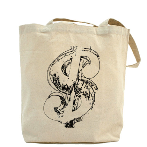 Сумка шоппер с принтом Доллар