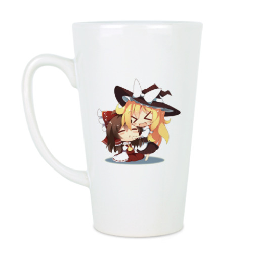 Чашка Латте с принтом Пара чибиков