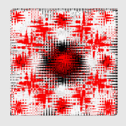 Холст с принтом Черно красная абстракция