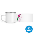 Кружка металлическая белая (круговая запечатка)