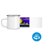 Кружка металлическая белая (круговая запечатка)