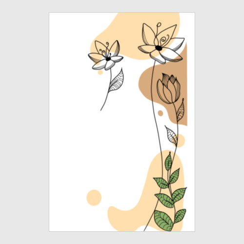 Постер с принтом флора