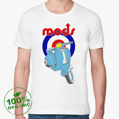 Футболка из органик-хлопка с принтом mods мопед