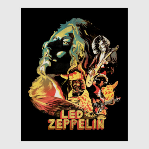 Постер Led Zeppelin хард-рок группа