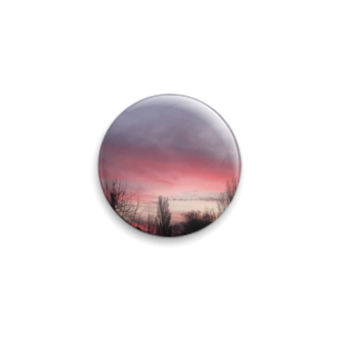 Значок 25мм с принтом Закат