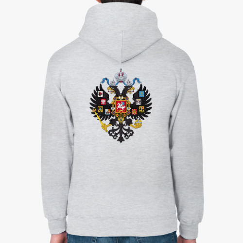 Толстовка худи с принтом Герб Российской империи 1883