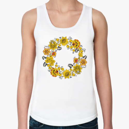 Женская майка с принтом Русский народный узор