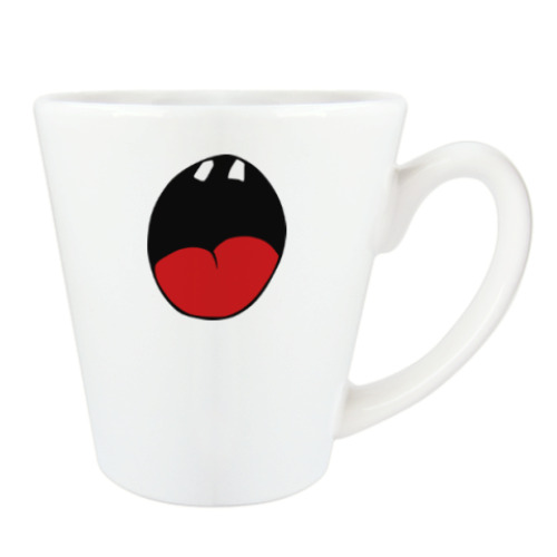 Чашка Латте с принтом Улыбка-восхищение