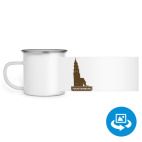 Кружка металлическая белая (круговая запечатка)