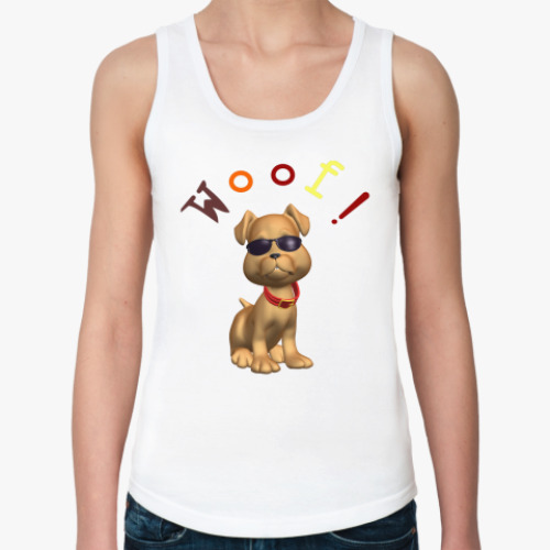 Женская майка с принтом Woofy