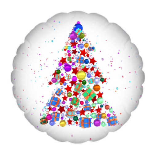 Подушка с принтом С новым годом!