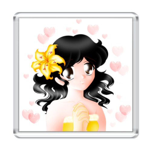 Магнит с принтом   Love you