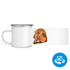 Кружка металлическая белая (круговая запечатка)