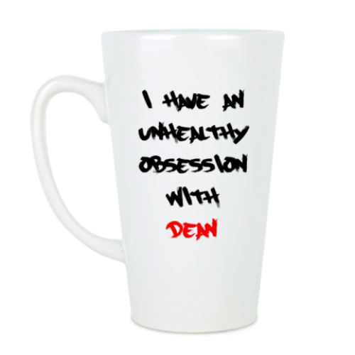 Чашка Латте с принтом Одержима Дином