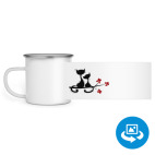 Кружка металлическая белая (круговая запечатка)