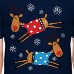 Новогодние олени в свитерах