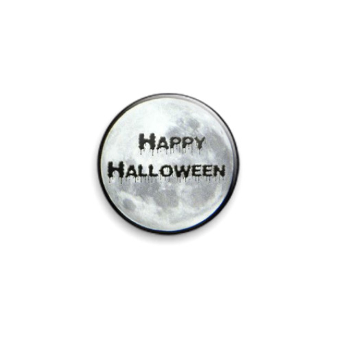 Значок 25мм с принтом  Happy Halloween!