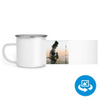 Кружка металлическая белая (круговая запечатка)