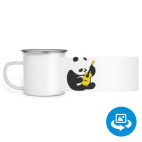 Кружка металлическая белая (круговая запечатка)