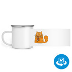 Кружка металлическая белая (круговая запечатка)