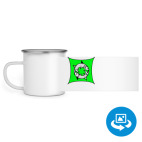 Кружка металлическая белая (круговая запечатка)