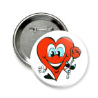 Значок 58 мм сердце