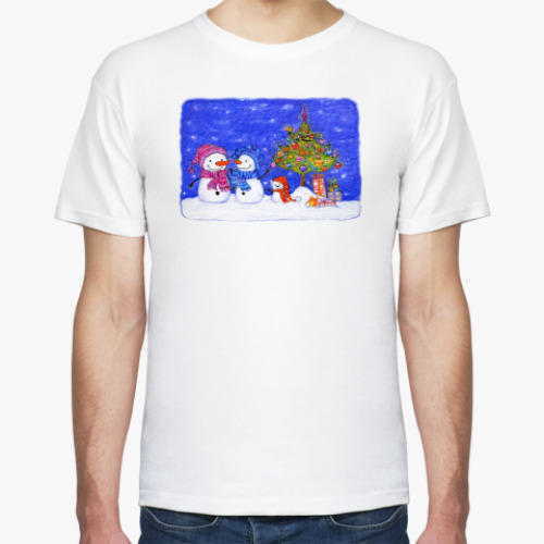Футболка Снеговики