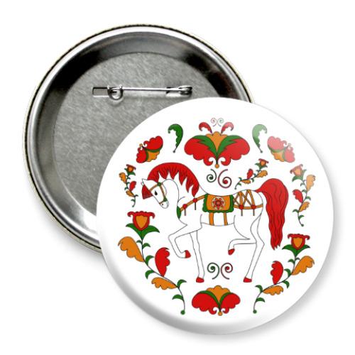Значок 75мм Russian folk ornament