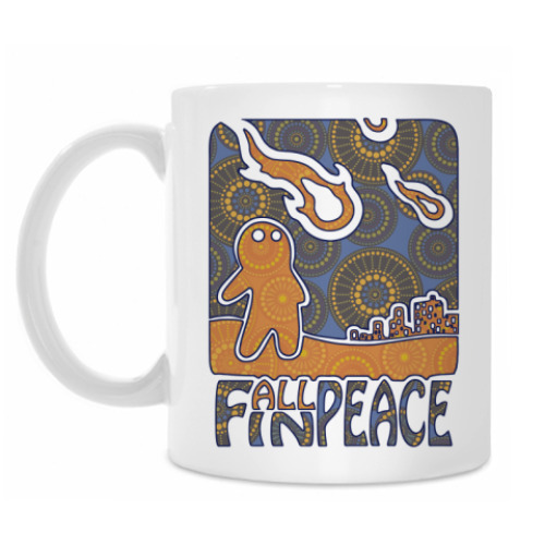 Кружка с принтом Fall in peace