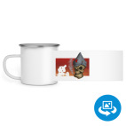 Кружка металлическая белая (круговая запечатка)