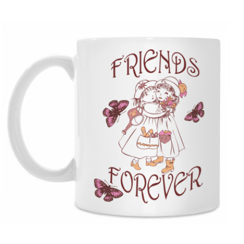 Кружка с принтом Friends forever