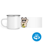 Кружка металлическая белая (круговая запечатка)