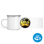 Кружка металлическая белая (круговая запечатка)