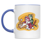 Двухцветная кружка Кошкины игры
