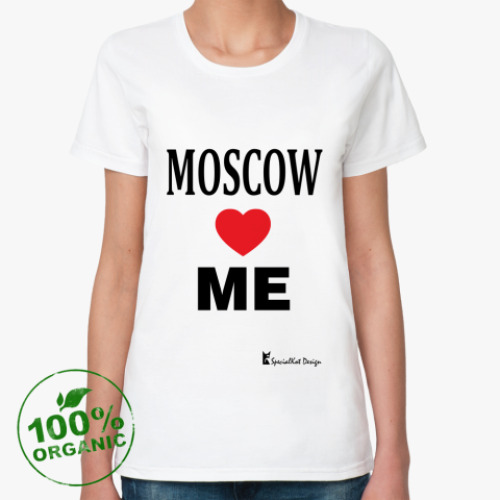 Женская футболка из органик-хлопка Moscow loves me