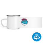 Кружка металлическая белая (круговая запечатка)