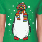 Новогодний пингвин в шапке