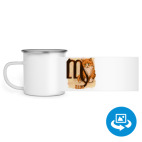 Кружка металлическая белая (круговая запечатка)