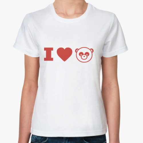 Классическая футболка Animals / Love panda