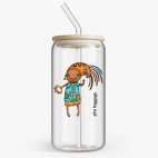 Банка с бамбуковой крышкой