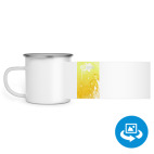 Кружка металлическая белая (круговая запечатка)